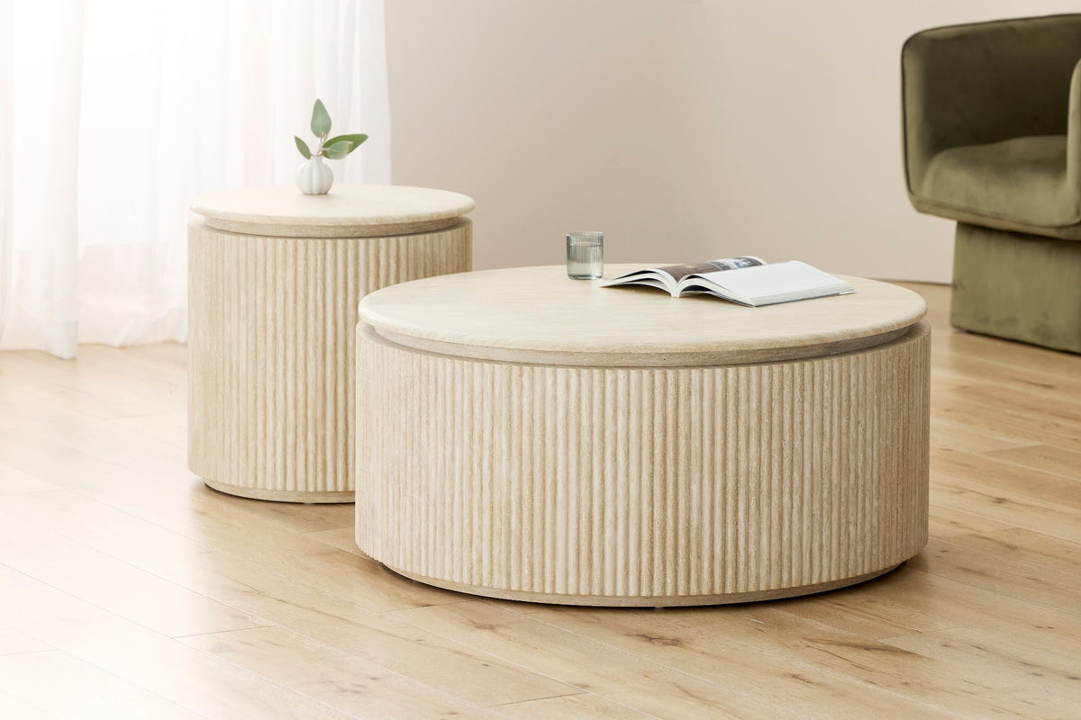 Empire Side Table Travertine - image 5