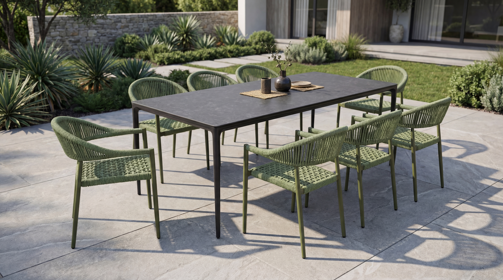 Magnate Large Dining Table Grey Stone Ceramic - image 4