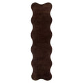 Ollie Scalloped Irregular Runner Chocolate