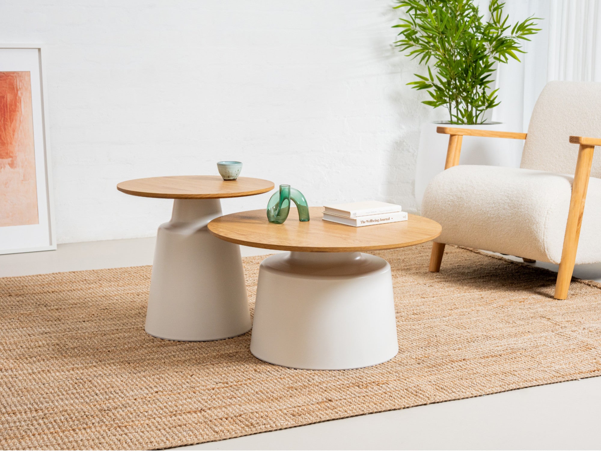 Cove Coffee Table Set - Oak