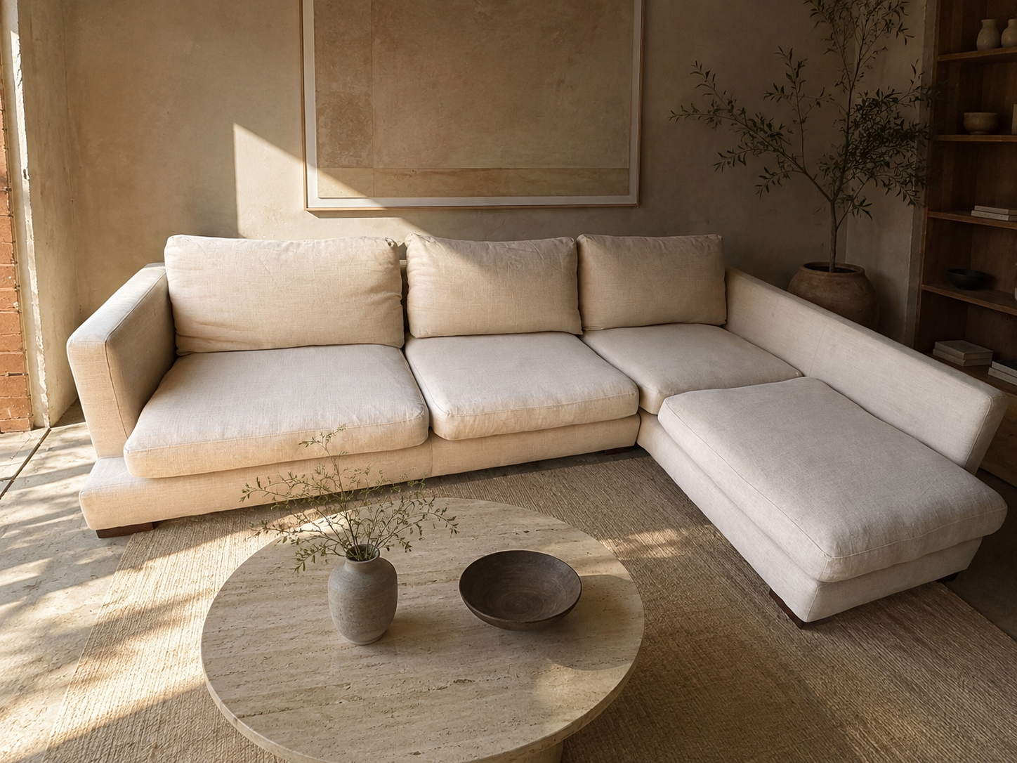 Freedom Long Island Modular Sofa with Chaise – Light Grey