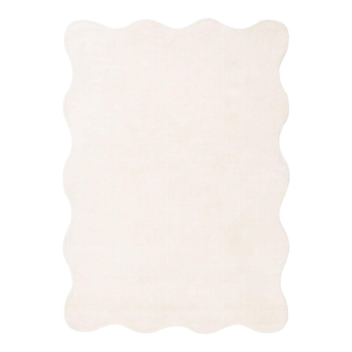 Ollie Scalloped Irregular Rug Ivory