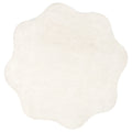 Ollie Scalloped Irregular Round Rug Ivory