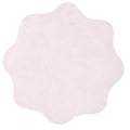 Ollie Scalloped Irregular Round Rug Pink