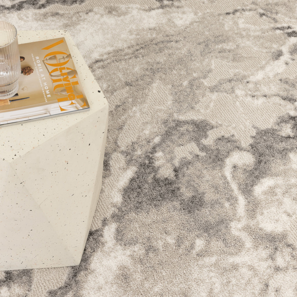 Edition Marble Abstract Grey Rug