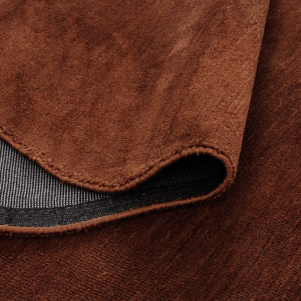 Ollie Scalloped Irregular Round Rug Terracotta