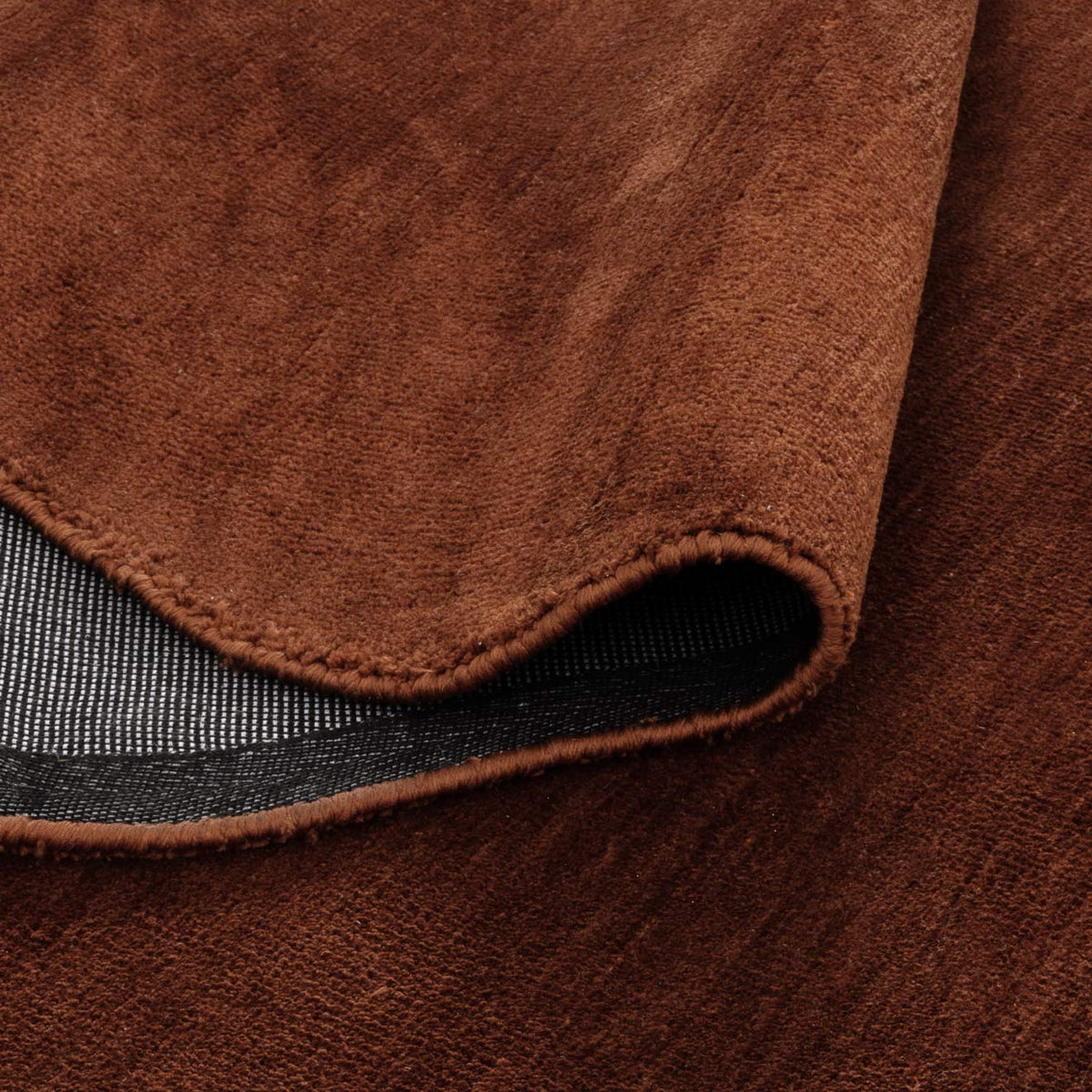 Ollie Scalloped Irregular Round Rug Terracotta