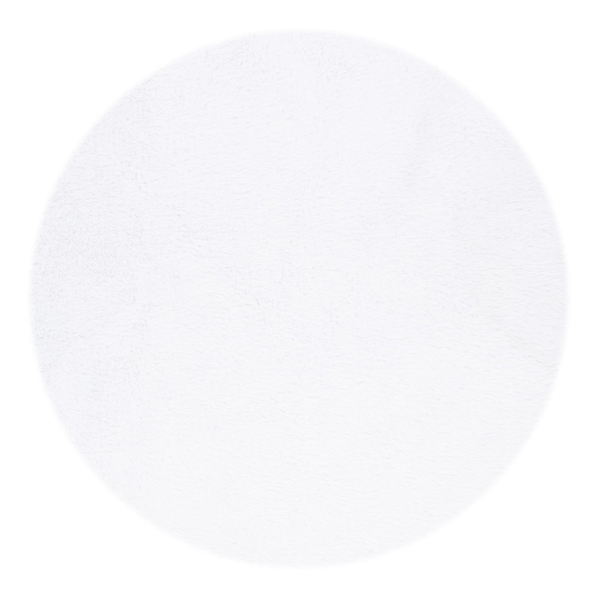 Lyla Machine Washable Shaggy White Round Rug
