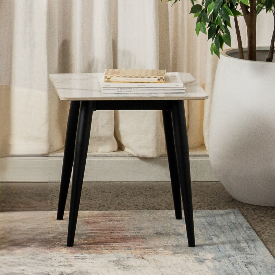 Bentley Side Table Snow White Ceramic