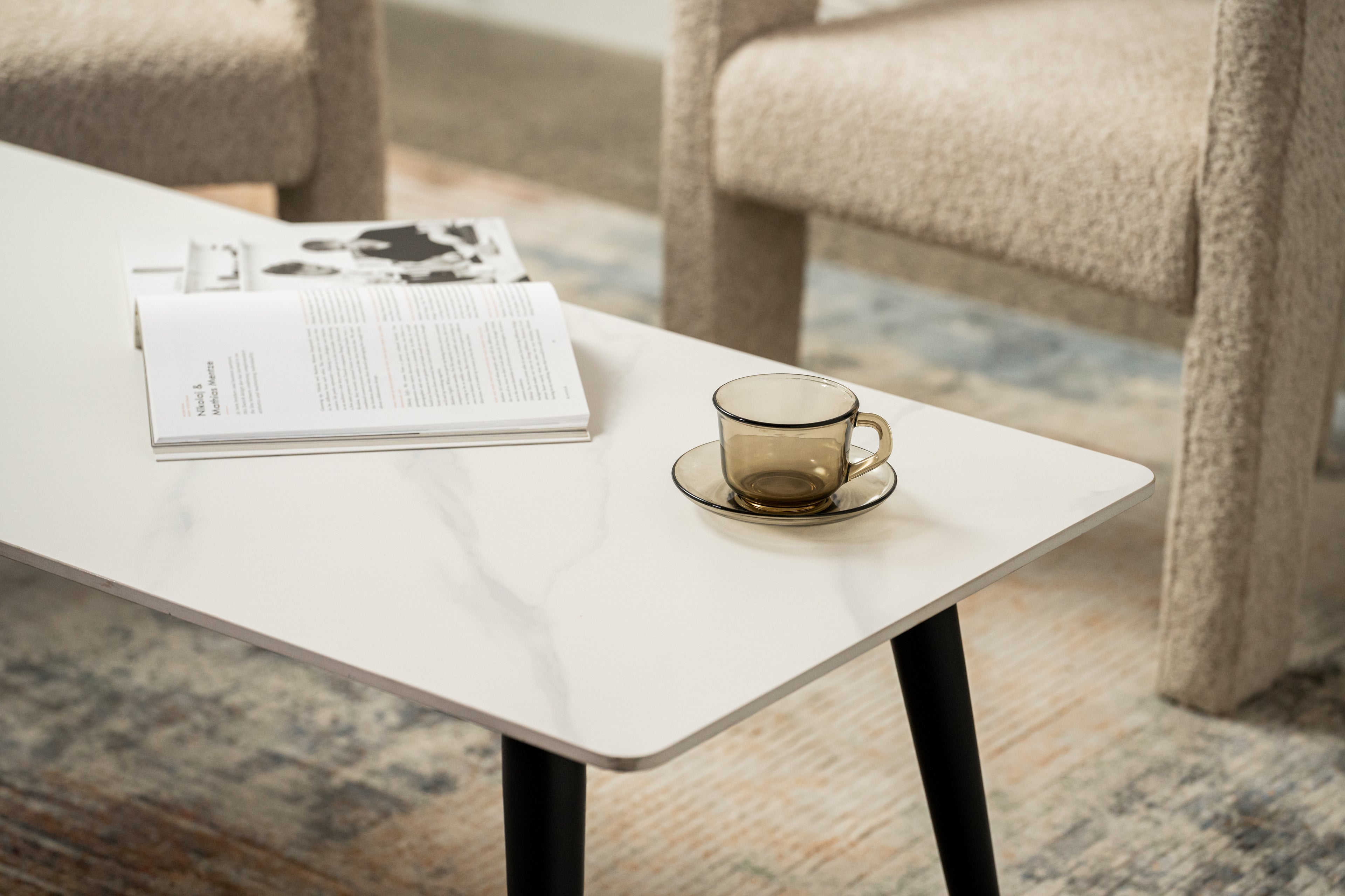 Bentley Coffee Table Snow White Ceramic