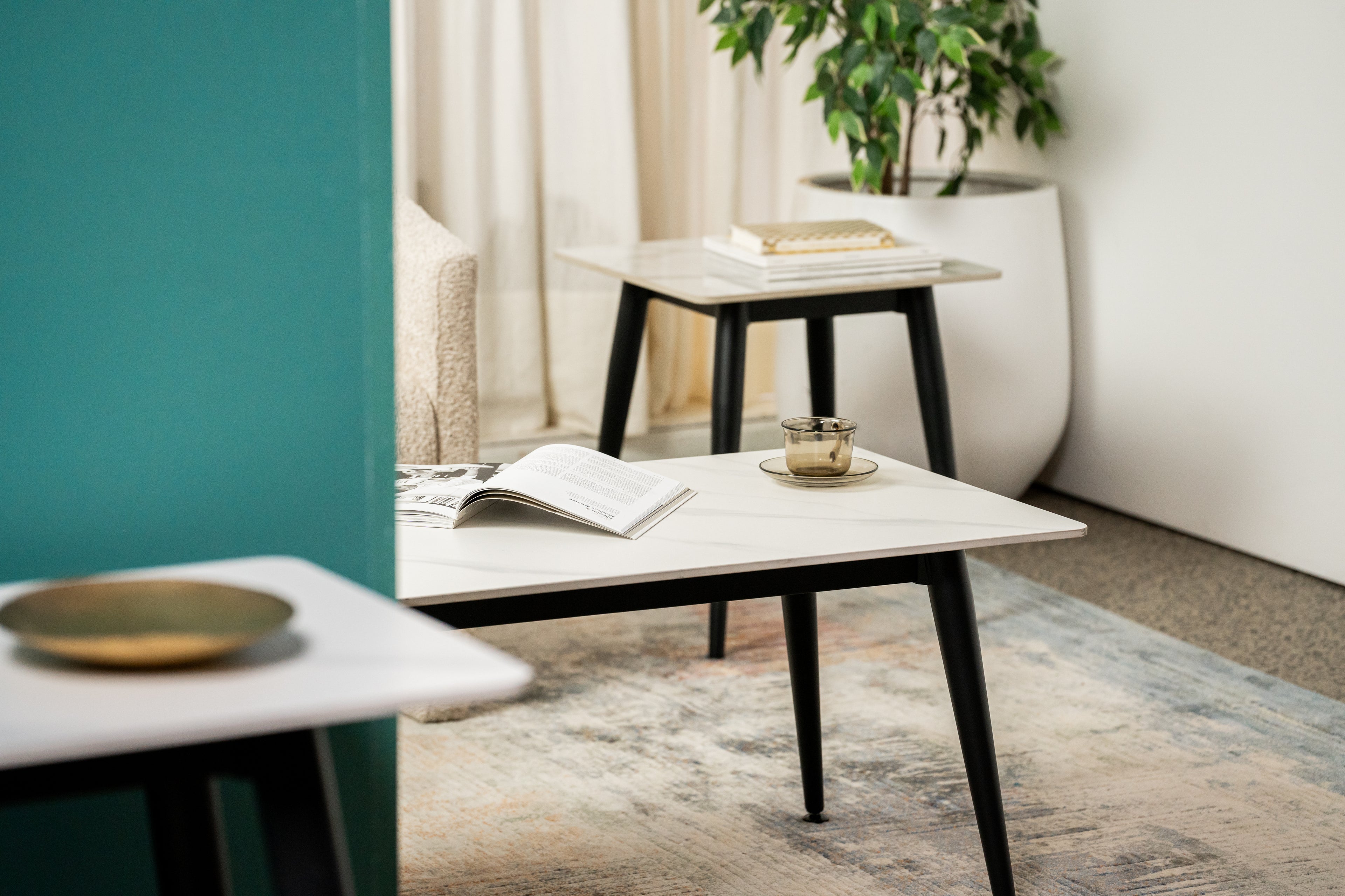 Bentley Side Table Snow White Ceramic