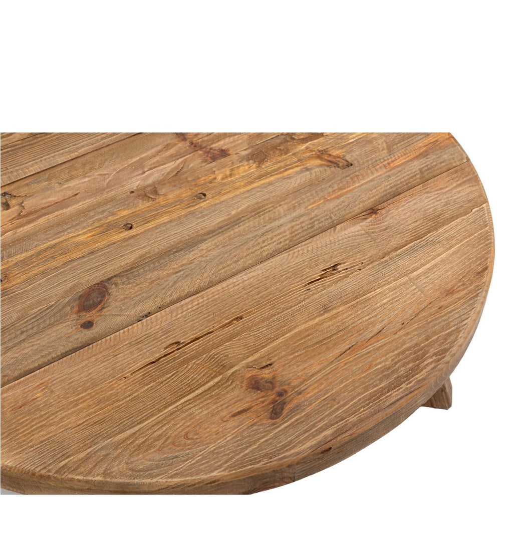 Hearth Round Coffee Table - Reclaimed Pine - 90cm
