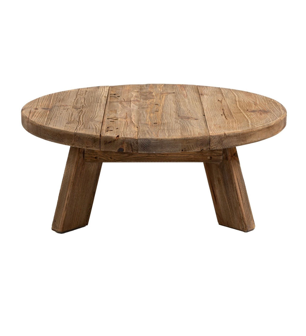 Hearth Round Coffee Table - Reclaimed Pine - 90cm