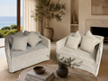 Kalia Linen Armchair Pair – Olive Green